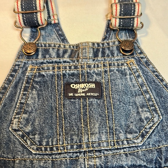 OshKosh B'gosh Blue Denim Short Overalls - Picture 5 of 5